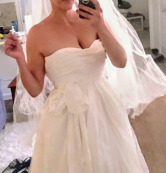 Vera Wang wedding dress and vail - Picture 2 of 3